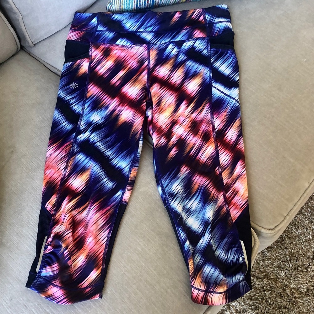 Athleta Multi-Color Capri Workout Pants